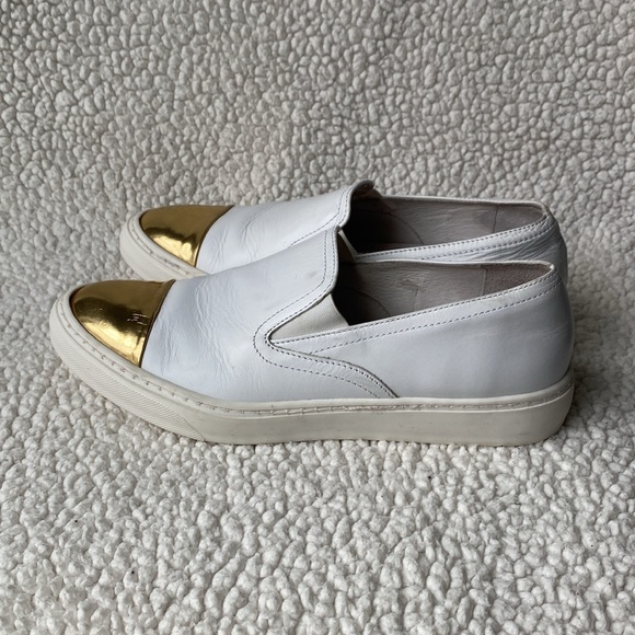 Gabriella Womens’ Gold Toe Leather Slip-on Sneakers - Picture 6 of 14